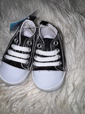 Toddler Black and White Casual Sneakers - Easy Slip-On Play Shoes